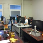 Grafická dílna výrobce dresů a sportovního oblečení Bison Sportswear.